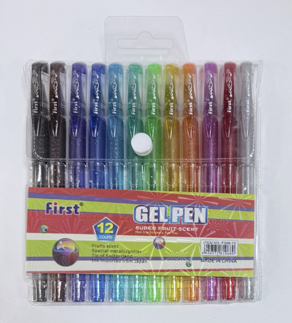 Набор гелевых ручек 12цв 12шт ароматизированные, F306-12 (12)