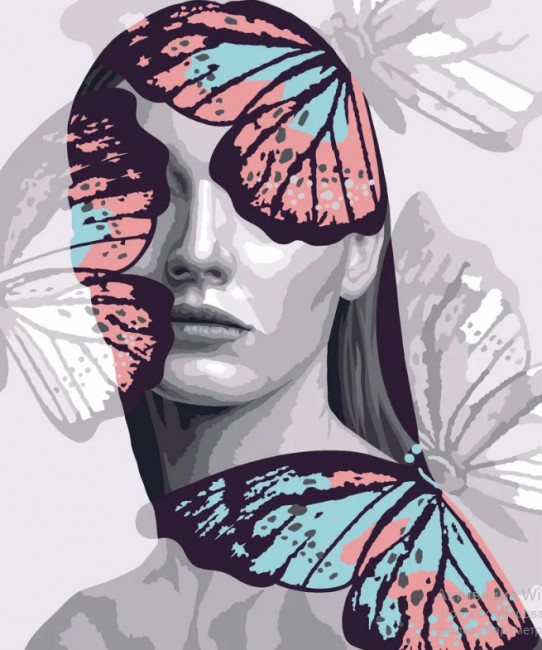 Картина по номерам "Рисование по номерам". R071 "Эффект бабочки" 40*50