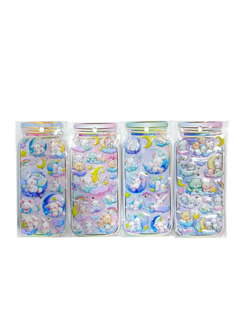 Наклейки-стикеры "Доброй ночи",рельефные, SY-0237