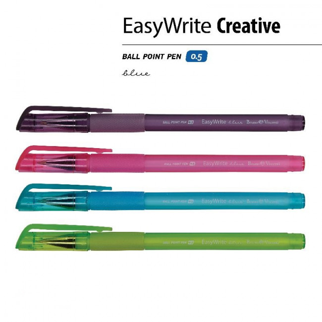 Ручка шариковая 0,5мм синяя "EasyWrite. Creative", 4 цвета ассорти, BV/20-0042 (24) Ручка шариковая 0,5мм синяя "EasyWrite. Creative", 4 цвета ассорти, BV/20-0042 (24)