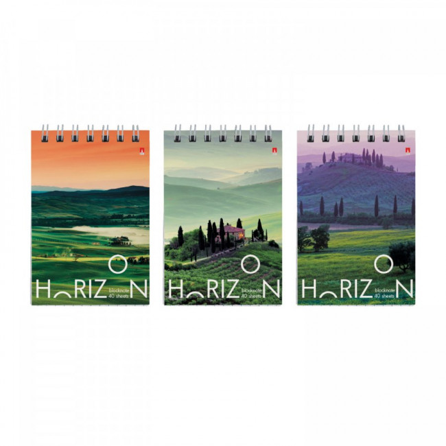 Блокнот А7 40л клетка "Природа", 3 вида ассорти, BV/3-40-066 (50)