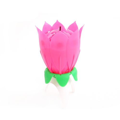 Свеча муз. Цветок дв. лепесток 8 свечей