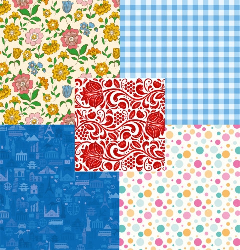 Упаковочная бумага Микс-2  ((10 листов в рулоне, 70 х 100 см, 90 г/м2) 10-06-0002