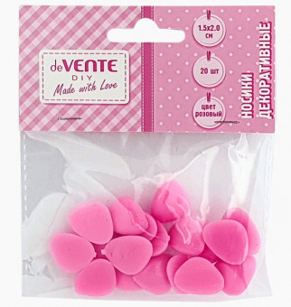Носики декоративные  15х20мм, 20шт, цвет розовый, deVENTE/8001922