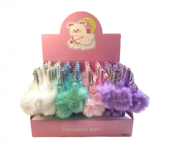 Ручка шариковая синяя Магистр "Медведь" с подвеской, цвет ассорти (40) Ручка шариковая синяя Магистр "Медведь" с подвеской, цвет ассорти (40)