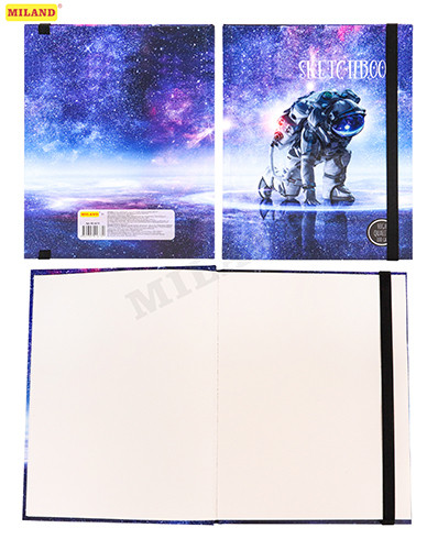 Скетчбук А5 "Космонавт" (7БЦ, 40 л, на резинке, 100г ) 40-1673