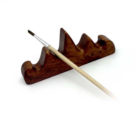 Подставка для кистей HP-10 темное дерево, на 4 кисти, б/наполнения (1/1/200)