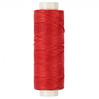 Нитки 0.45мм 40м для кожи вощёные кручёные, № 004 красный, Промысел/LC-005