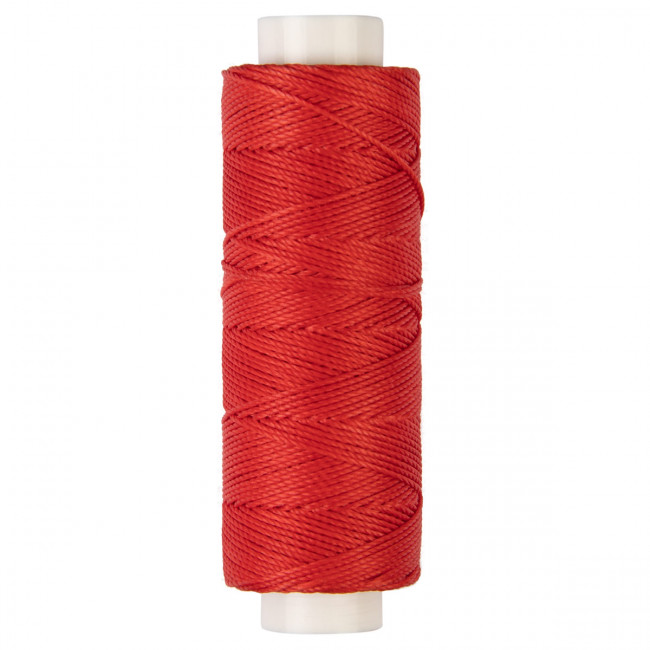 Нитки 0.45мм 40м для кожи вощёные кручёные, № 004 красный, Промысел/LC-005 Нитки 0.45мм 40м для кожи вощёные кручёные, № 004 красный, Промысел/LC-005