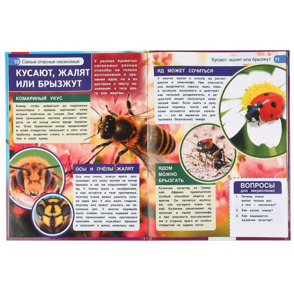 Энциклопедия с развивающими заданиями «Самые опасные насекомые». Формат: 197 х 255мм 48стр, Умка Энциклопедия с развивающими заданиями «Самые опасные насекомые». Формат: 197 х 255мм 48стр, Умка