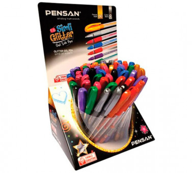 Ручка гелевая 1,0мм "Glitter gel", цвет чернил ассорти, PENSAN/2280/S60 (60) Ручка гелевая 1,0мм "Glitter gel", цвет чернил ассорти, PENSAN/2280/S60 (60)