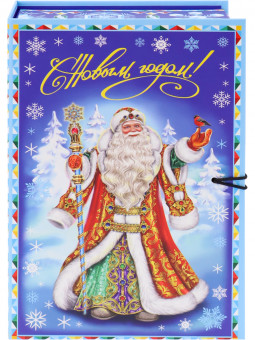 Коробка-книга "Дед Мороз и Снегурочка" (120х180х50) MILAND/КК-7004