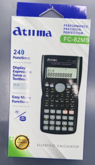 Калькулятор научный 240  функций, чёрный, размер - 84*165мм, Antima/FC-82MS (20)