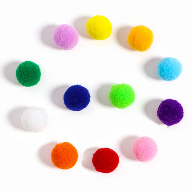Набор помпонов 100 шт 20мм, цвета ассорти, Магистр/MAGpp-1113