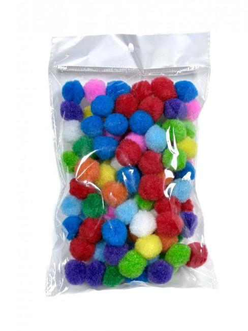 Набор помпонов 100 шт 20мм, цвета ассорти, Магистр/MAGpp-1113