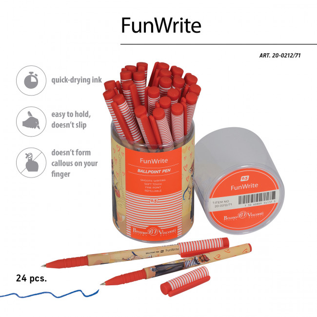Ручка шариковая 0,5мм синяя "FunWrite. Лиса в кедах", BV/20-0212/71 (24) Ручка шариковая 0,5мм синяя "FunWrite. Лиса в кедах", BV/20-0212/71 (24)