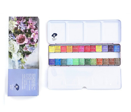 Краска акварель 24 цв.в кюветах "Цветы", для ботанической акварели, Paul Rubens WGLB-47 LY3024 (1/1/10) Краска акварель 24 цв.в кюветах "Цветы", для ботанической акварели, Paul Rubens WGLB-47 LY3024 (1/1/10)