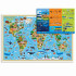 Карта Мира настенная двухсторонняя "Наша планета. Животный и растительный мир" 58х38 см ламин., Геодом