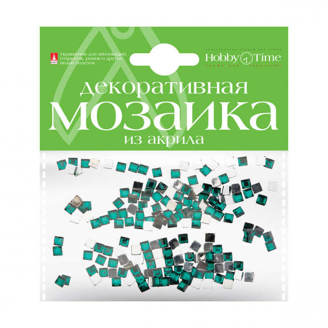 Мозаика 4х4мм декоративная из акрила, 200шт, бирюзовая, BV/2-335/13