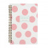 Тетрадь A5 60л клетка, на гребне, "Salmon polka dots". BV/7-60-201/14 (20)