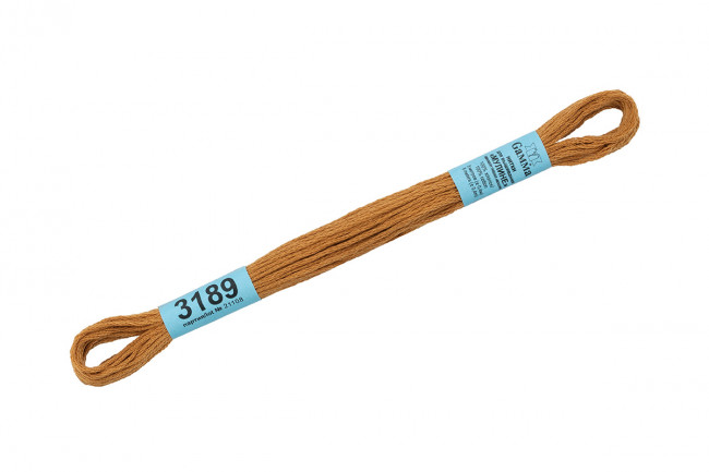 Нитки для вышивания "Gamma"    мулине  ( 3173-6115 )  100% хлопок     8 м №3189 горчичный