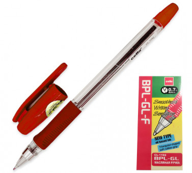 Ручка шариковая красная 0,7мм. CL-1192 (12)