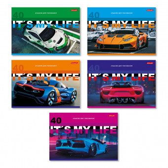 Альбом для рисования А4 40л скоба "Берегись автомобиля" "Светоч" (10)