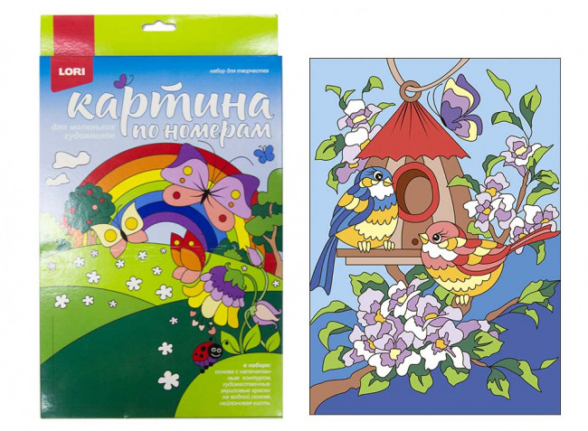 Картина по номерам для малышей "Весенние птички" LORI (10) Картина по номерам для малышей "Весенние птички" LORI (10)
