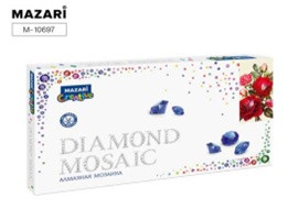 Алмазная мозаика 22х40 см (рама 23.8х43.8см)  БОРДОВЫЕ РОЗЫ ,1 дизайн, частичная выкладка, стразы разного размера, картонная упаковка