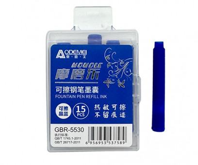 Картридж к перьевой ручке DC-239 "Пиши стирай" синий, 5см, в пластиковой упаковке GBR-5530 (15/450/6750)