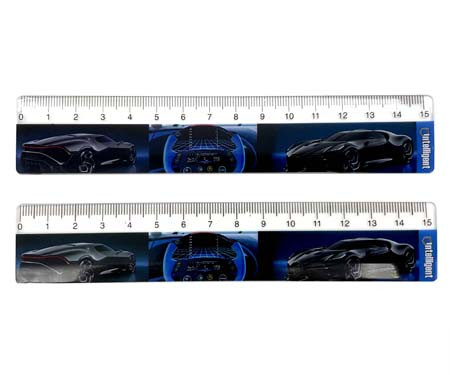Линейка 15 см. пластиковая INTELLIGENT CM-3011 "Скорость" с рисунком (12/60/2550)