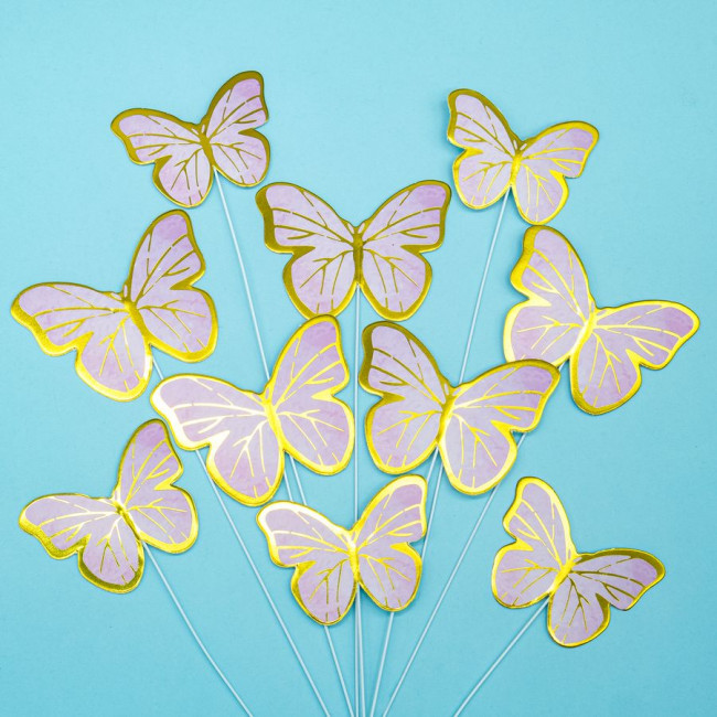 Вставка-топпер 18см "Бабочка" фольга, розовая, 10шт, Микрос/ч51377 (12) Вставка-топпер 18см "Бабочка" фольга, розовая, 10шт, Микрос/ч51377 (12)