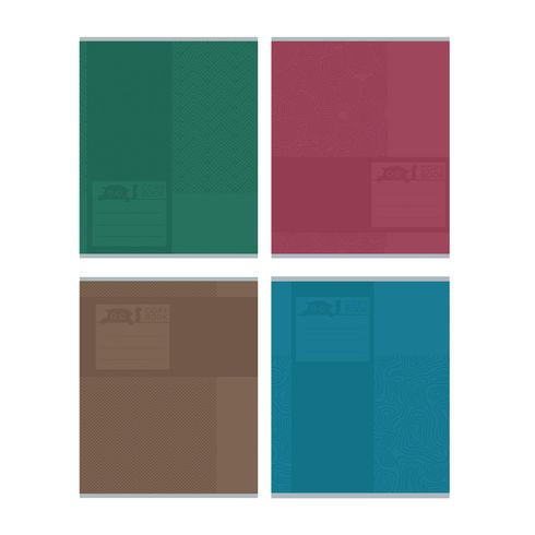 Тетрадь общая А5 скоба 48л. клетка "One color" (ассорти) BG (8/80)