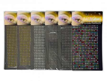 Наклейки-стразы МИКС, самоклеящиеся, NY-020-микс (6)