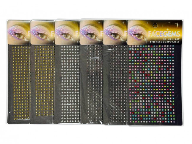 Наклейки-стразы МИКС, самоклеящиеся, NY-020-микс (6)