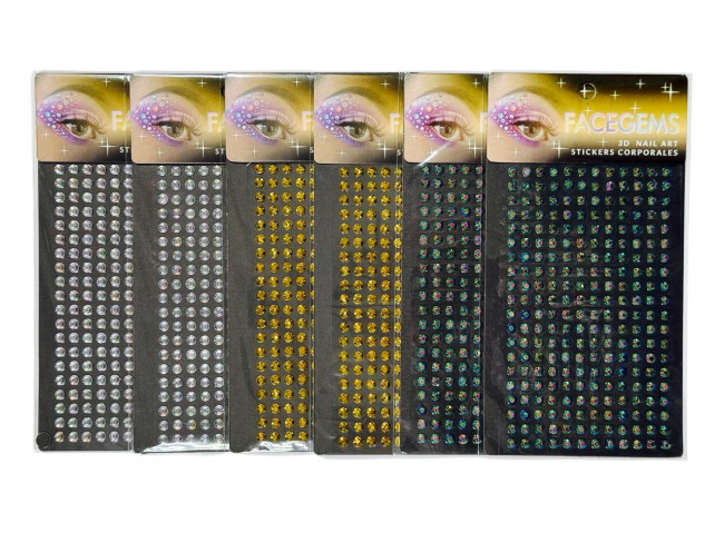 Наклейки-стразы МИКС, самоклеящиеся, NY-020-микс (6)