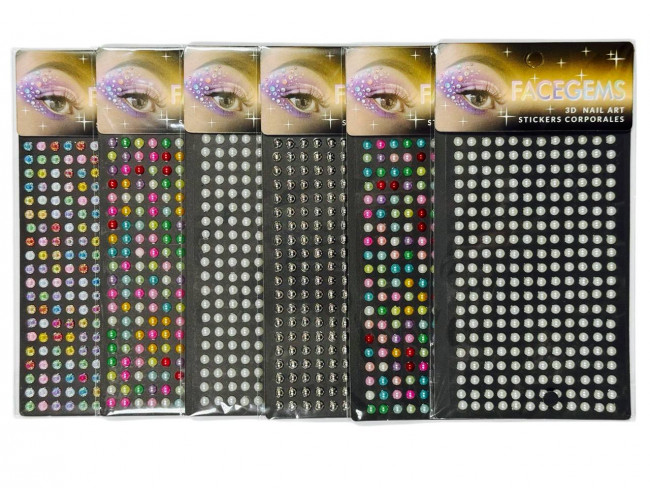 Наклейки-стразы МИКС, самоклеящиеся, NY-020-микс (6)