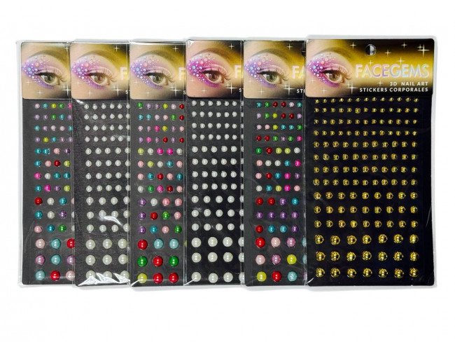 Наклейки-стразы МИКС, самоклеящиеся, NY-020-микс (6)