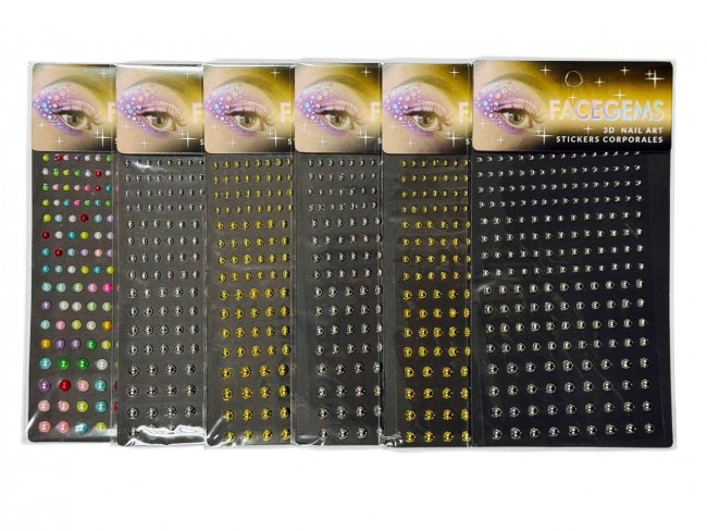 Наклейки-стразы МИКС, самоклеящиеся, NY-020-микс (6)