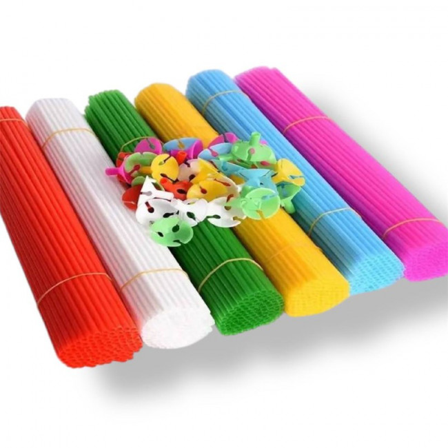 Палочки держатели 42см,  для воздушных шаров, разноцветные, MAG-260145