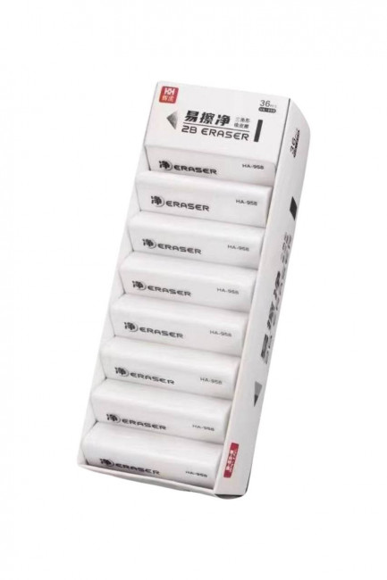 Ластик 60х20мм, треугоный, белый, LOU FOR/HA-958 (36)