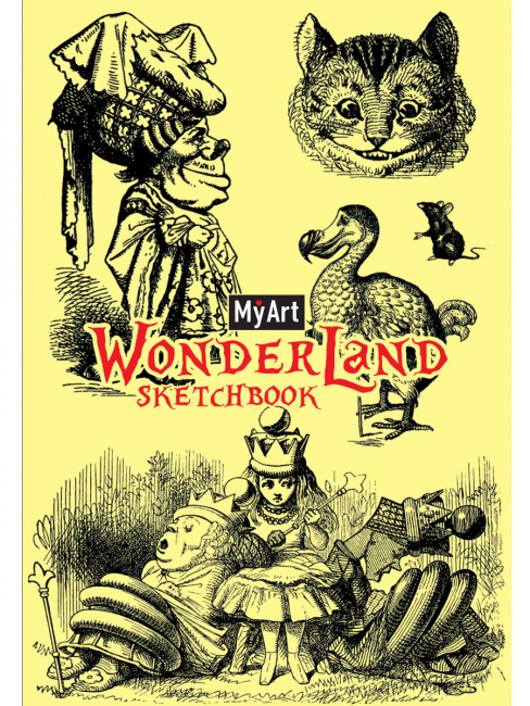 Скетчбук "Wonderland sketchbook.В стране чудес." MyArt. Формат: 117х180х12 128стр, Проф-Пресс