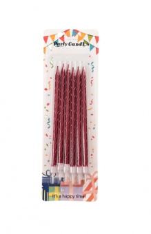 Свечи для торта 6шт, с подставкой, ассорти, Магистр/MAG-x-5/221344 (24)