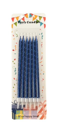 Свечи для торта 6шт, с подставкой, ассорти, Магистр/MAG-x-5/221344 (24)