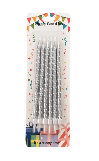 Свечи для торта 6шт, с подставкой, ассорти, Магистр/MAG-x-5/221344 (24)