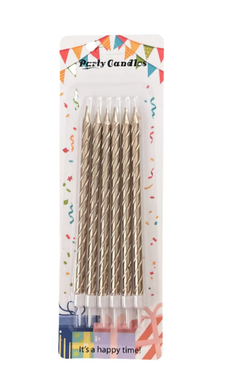 Свечи для торта 6шт, с подставкой, ассорти, Магистр/MAG-x-5/221344 (24)