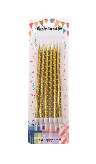 Свечи для торта 6шт, с подставкой, ассорти, Магистр/MAG-x-5/221344 (24)