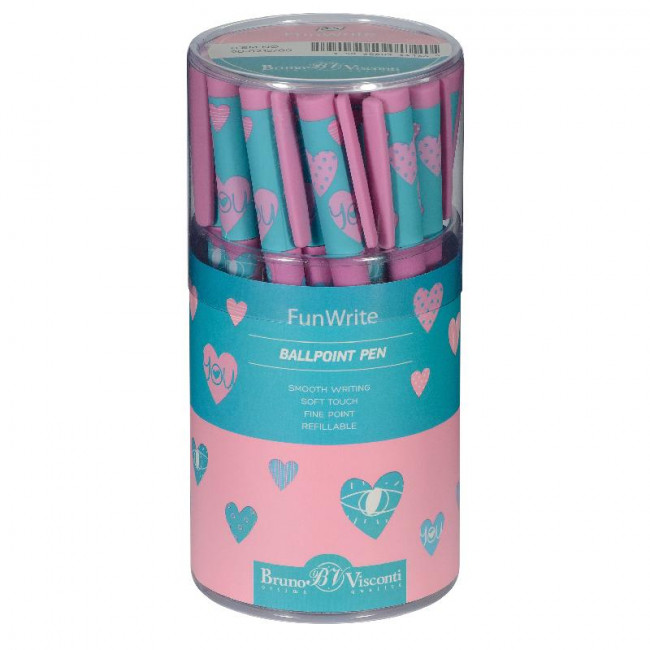 Ручка шариковая 0,5мм синяя "FunWrite. Сердечки. Эмоции. Роза", BV/20-0212/89 (24) Ручка шариковая 0,5мм синяя "FunWrite. Сердечки. Эмоции. Роза", BV/20-0212/89 (24)