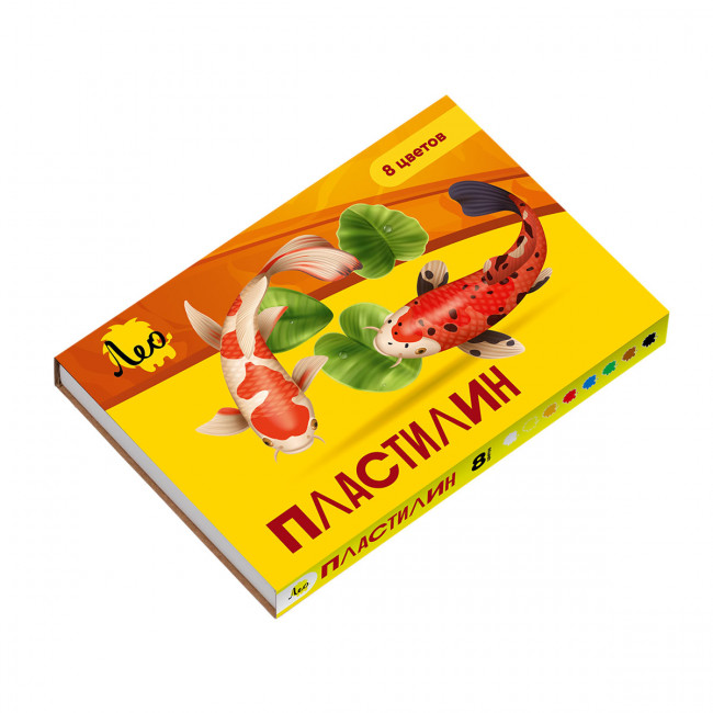 Пластилин классический 8цв 160 г "Ярко", Лео/ LBMC-0108 (12)