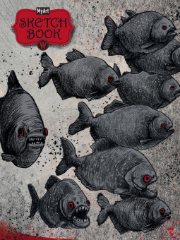 Скетчбук"Мрачная среда. Пираньи.." MyArt. Формат:145х203х13 128стр, Проф-Пресс Скетчбук"Мрачная среда. Пираньи.." MyArt. Формат:145х203х13 128стр, Проф-Пресс